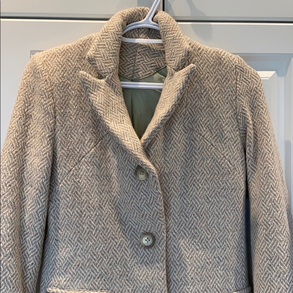 Wooly Beige with Rainbow Speckles Peacoat